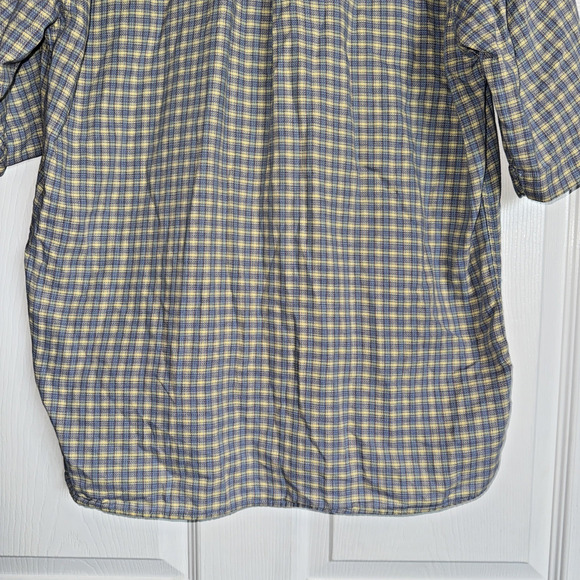 Men's Jack Lipson Gold‎ Plaid Cotton Button Down Shirt M Blue Yellow Casual - Picture 15 of 15
